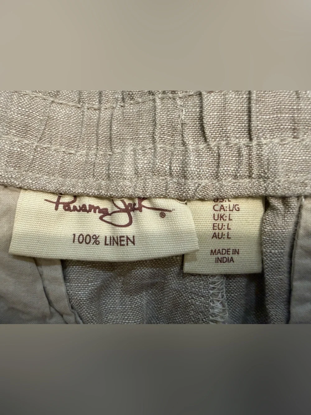 Panama Jack  Men’s Linen Casual Chinos in Natural/ Beige Size L